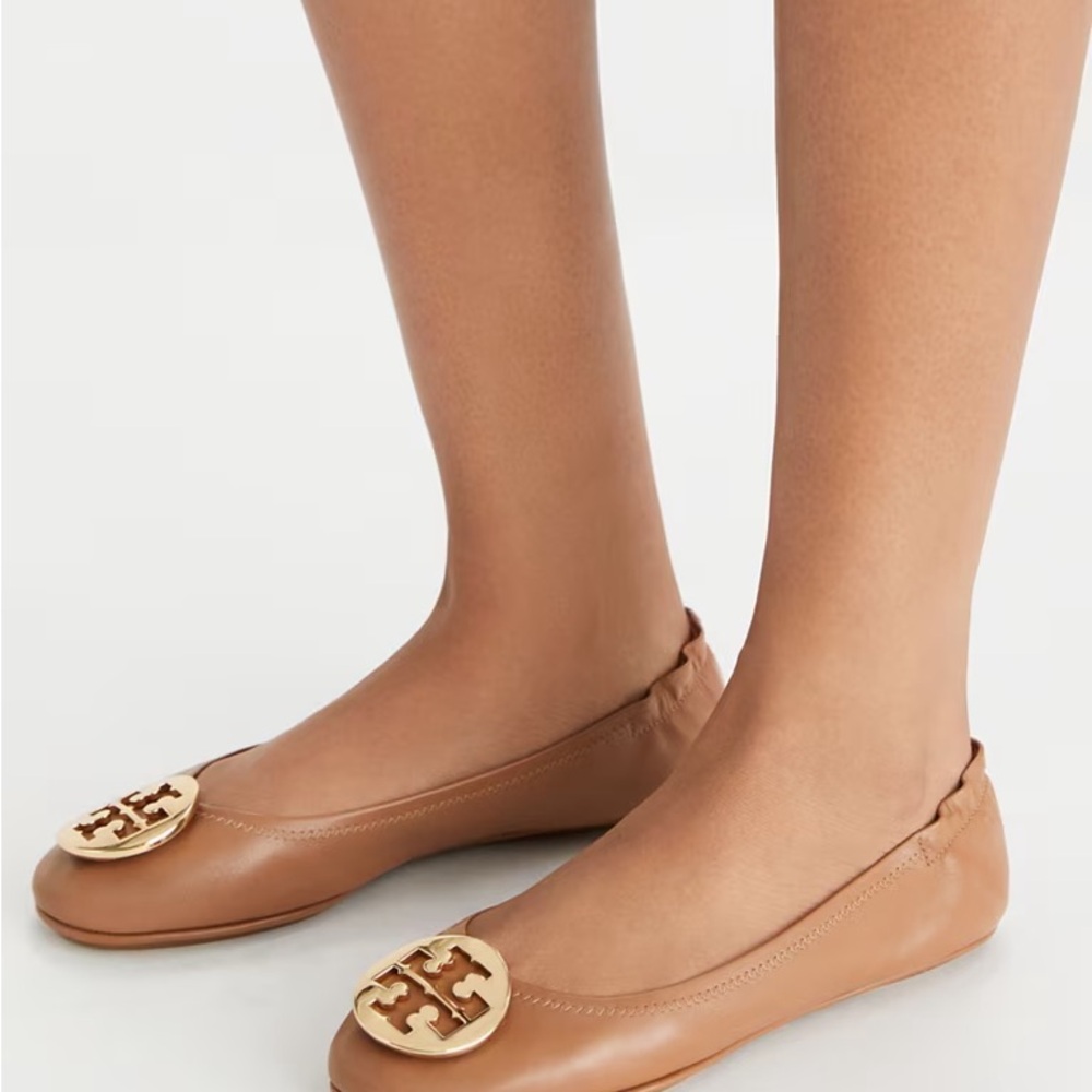 Offers Welcome!! NWT Tory Burch Minnie Travel Ballet Flats - Rose Gold - Picture 6 of 7